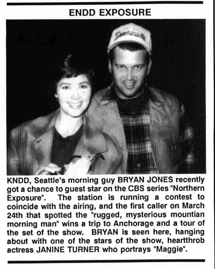 We had a close relationship with the crew and cast of Northern Exposure