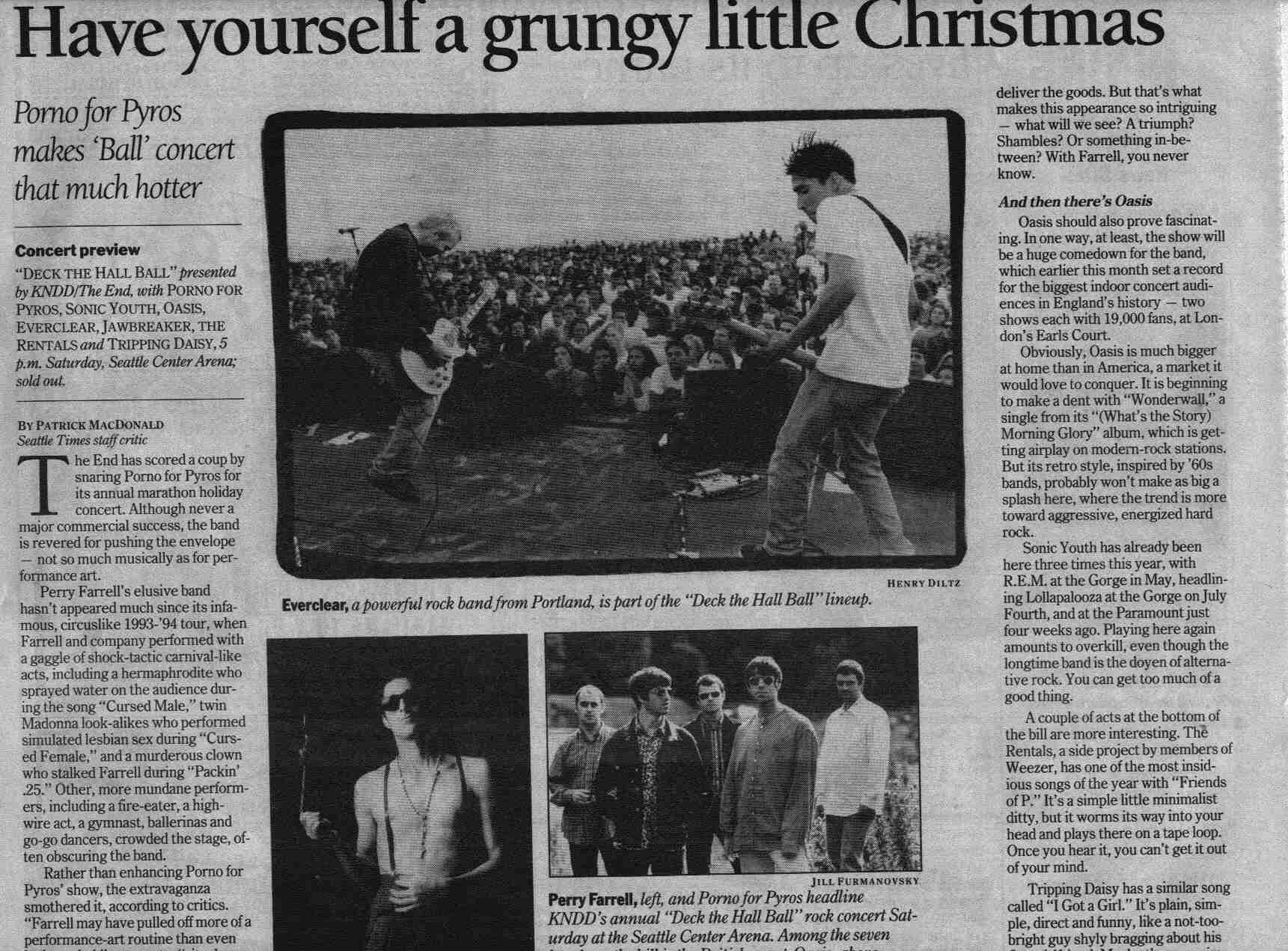 Seattle Times Deck the Hall Ball article, inside magazine